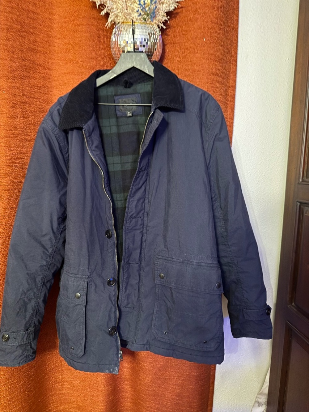 J.Crew Highland Skye Jacket Men’s XL Navy Primaloft Utility Fisherman Coat Plaid